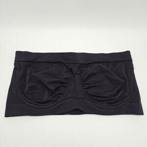 Rhonda Shear Black Underwire Strapless Bandeau Bra Medium